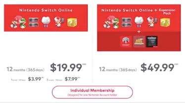 Nintendo switch online coupon deals