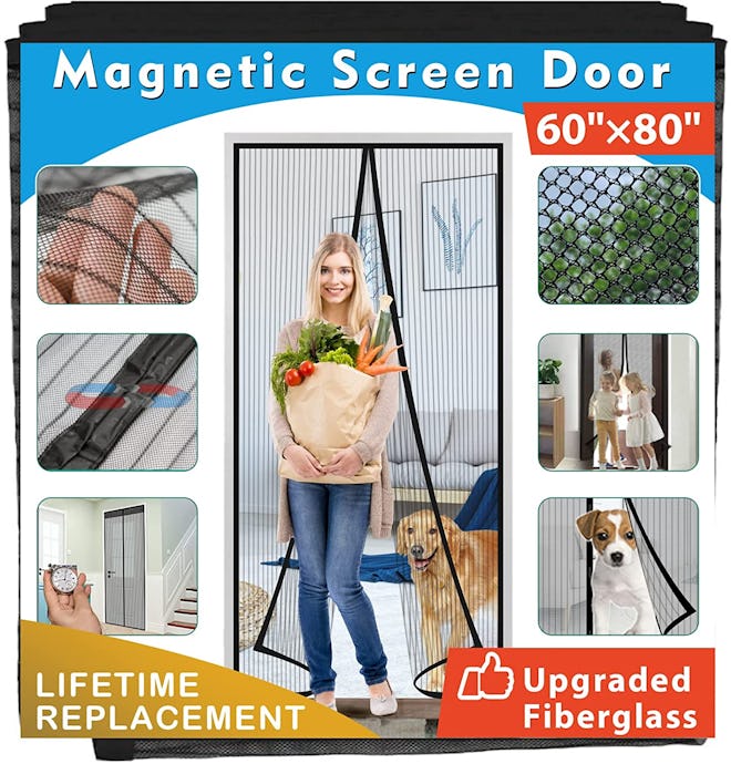 Ikstar Fiberglass Magnetic Screen Door