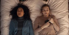 Villanelle (Jodie Comer) and Eve (Sandra Oh) in the season 1 finale of "Killing Eve" on BBC.