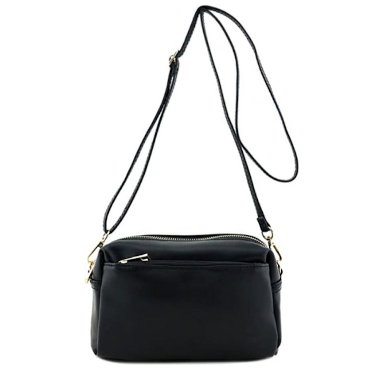 Triple Zip Small Crossbody Bag