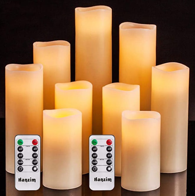HANZIM Battery-Operated Flameless Candles (9-Pack)