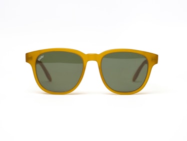 sunglasses with a yellow frame