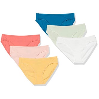 Amazon Essentials Cotton Stretch Bikini Panties (6-Pack)