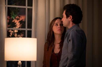 VICTORIA PEDRETTI as LOVE QUINN and PENN BADGLEY as JOE GOLDBERG in Season 3 of Netflix's 'You'