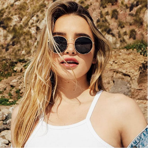 WearMe Pro Reflective Lens Round Sunglasses