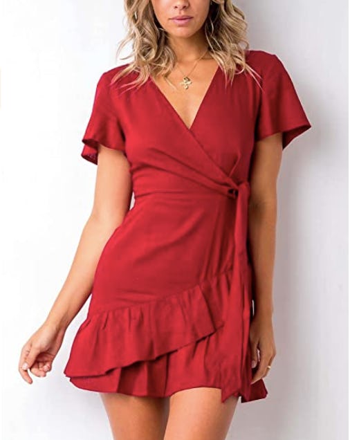 Relipop V-Neck Wrap-Front Dress