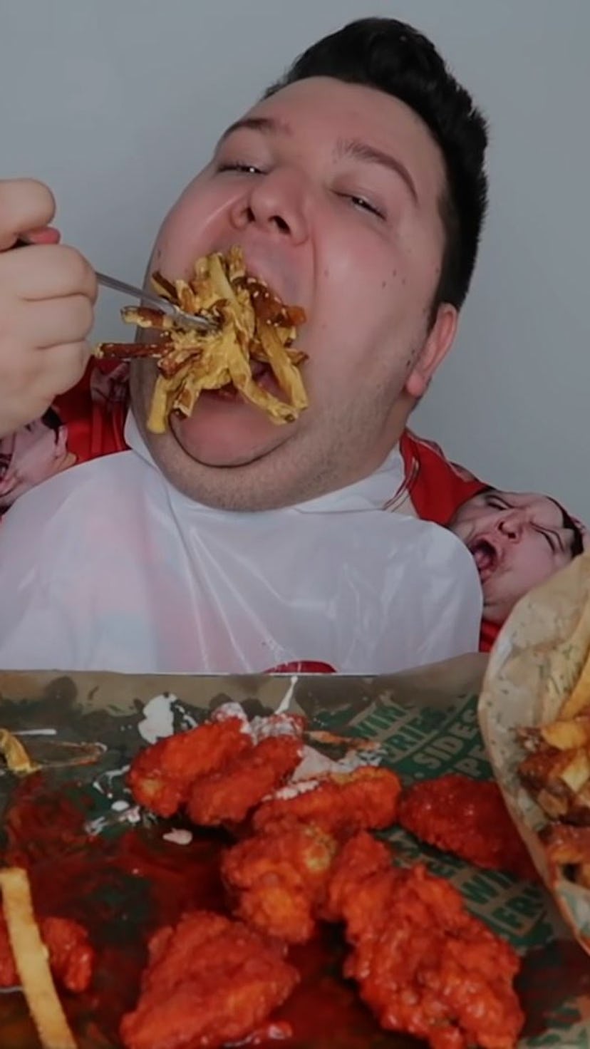 Mukbanger Nikocado Avocado eating massive quantities of food