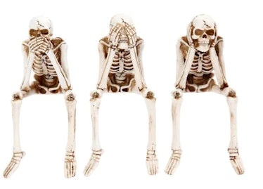 These Home Depot Halloween 2021 decorations include skeletons that sit on your shelf.