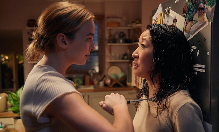 Eve (Sandra Oh) and Villanelle (Jodie Comer) in BBC's Killing Eve.