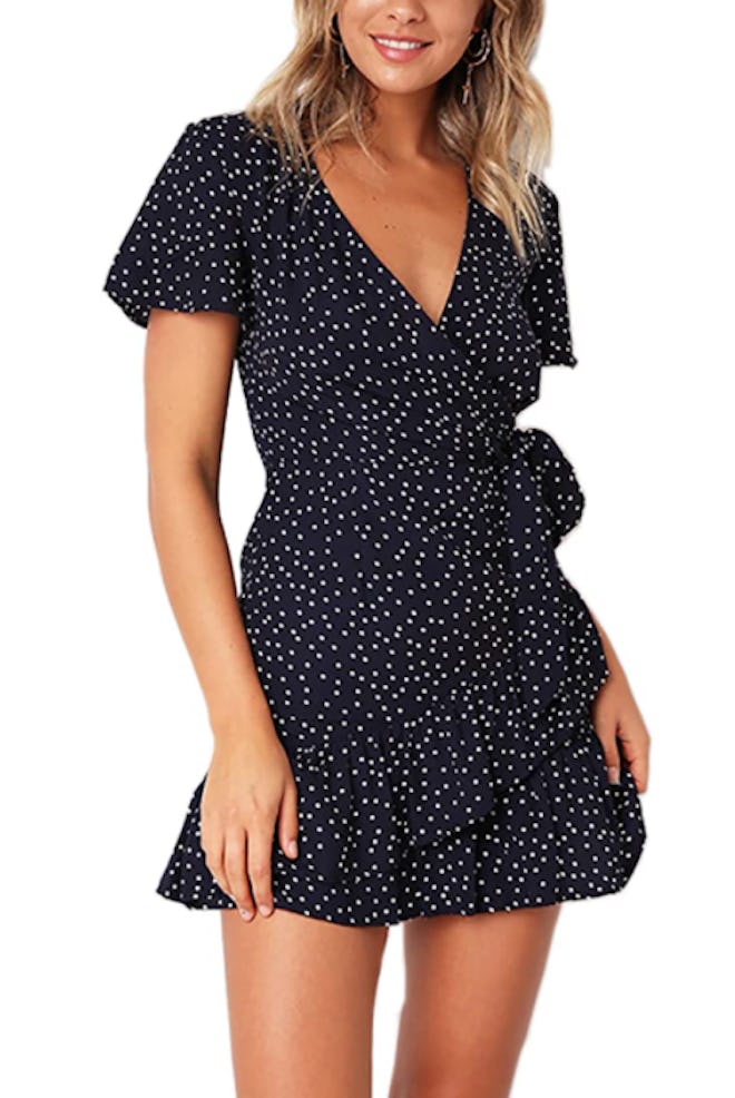 Relipop Short Sleeve V-Neck Dress