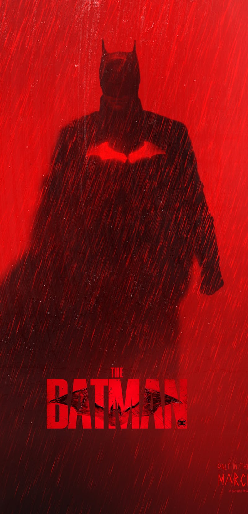 A black and red painting poster for The Batman movie