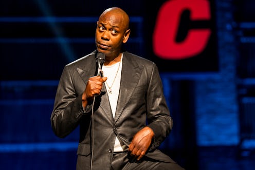Dave Chapelle in his 'Dave Chappelle: The Closer' Netflix stand-up comedy special via Netflix's pres...