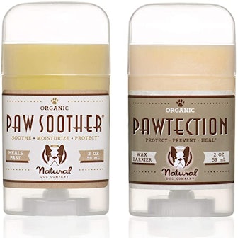 Natural Dog Company PAWDICURE Paw Soother + PawTection Dog Paw Balms