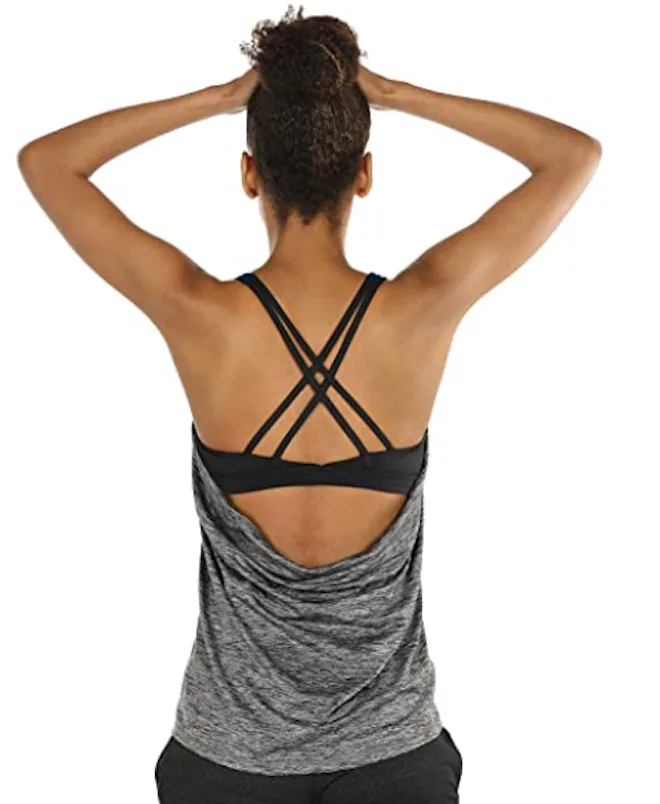 icyzone Built-In Bra YogaTank