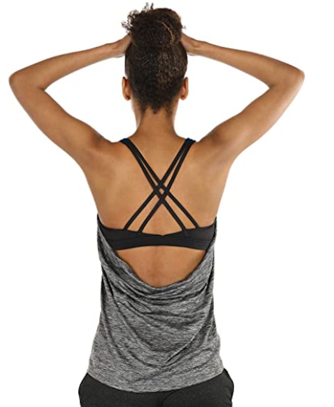 icyzone Yoga Top with Sports Bra