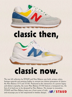New Balance x STAUD sneaker campaign
