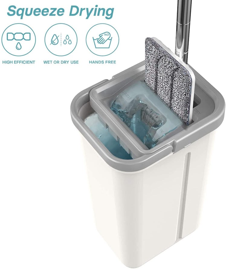 oshang Flat Floor Mop and Bucket Set