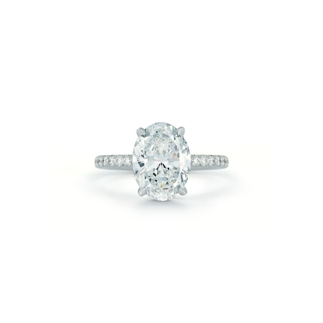 Bespoke Diamond Oval Solitaire Engagement Ring