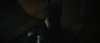 Robert Pattinson looking up in The Batman trailer #2