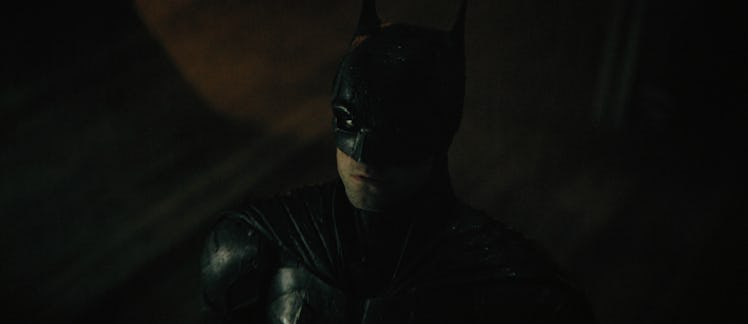 Robert Pattinson looking up in The Batman trailer #2