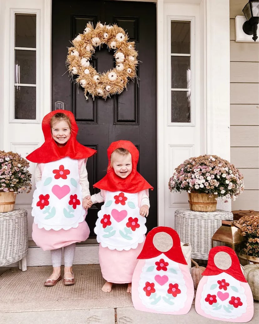 kids in russian nesting doll costumes