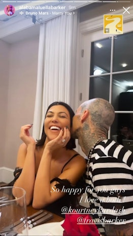 Kourtney Kardashian and Travis Barker's proposal body language is as intimate as you'd expect.