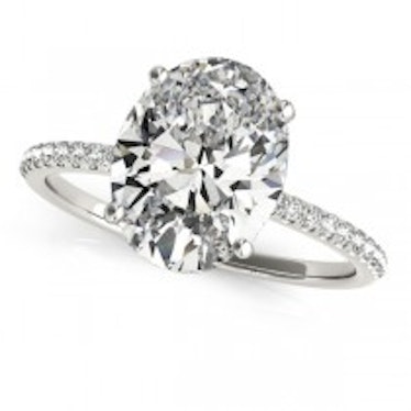 Diamond Oval Shape Engagement Ring Allurez