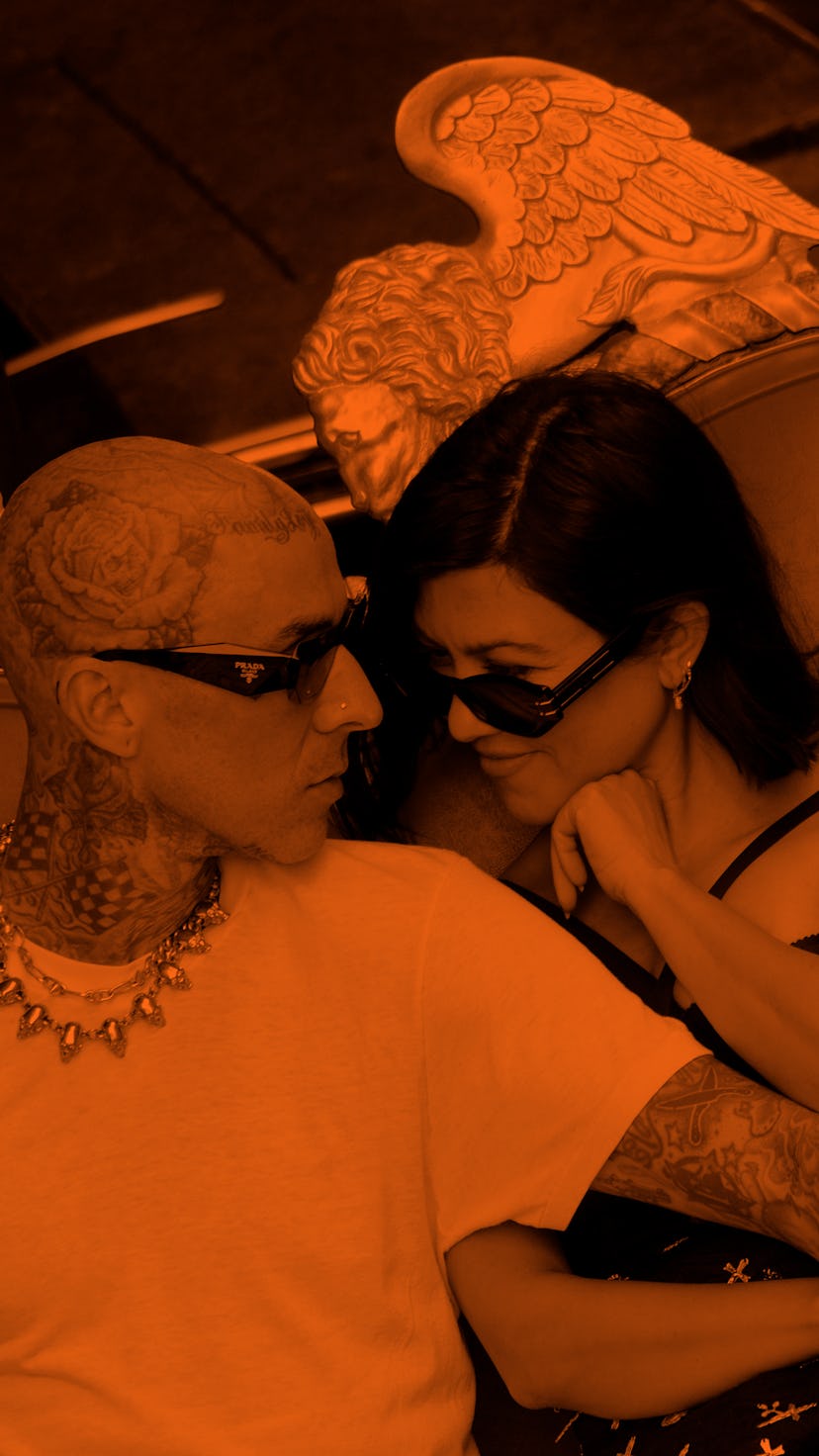 Kourtney Kardashian and Travis Barker gondola ride in Venice, Italy - 30 Aug 2021