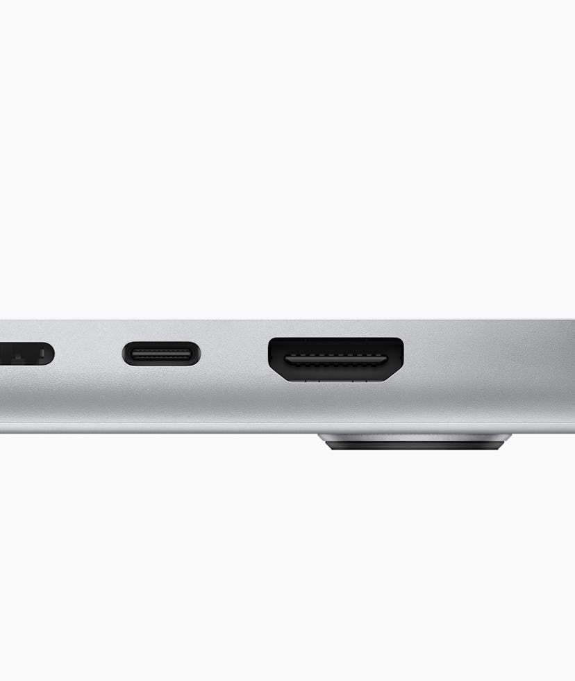 HDMI and lightning ports in Apple's 2021 MacBook Pro