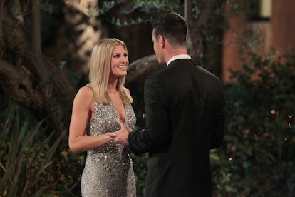 Olivia Caridi greeting Ben Higgins on The Bachelor.