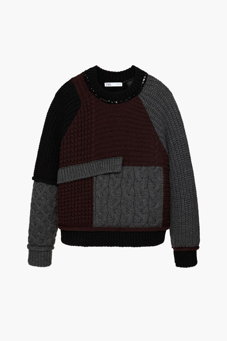 Patchwork Sequin Sweater Limited Edition from Zara Studio Fall/Winter 2021.