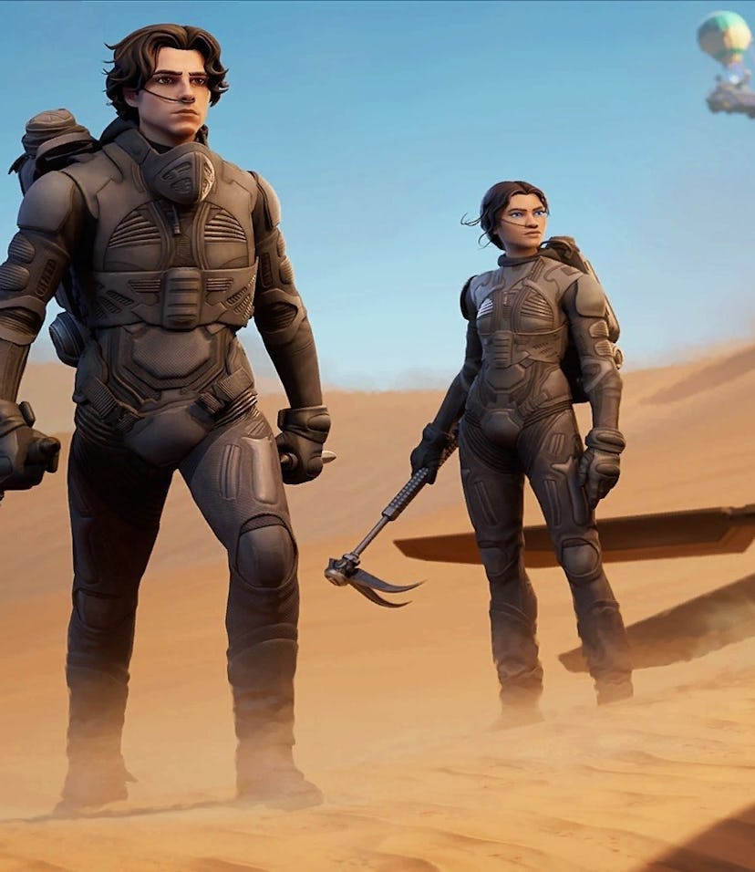 Dune 'Fortnite' skins release date and price for Zendaya and Timothée