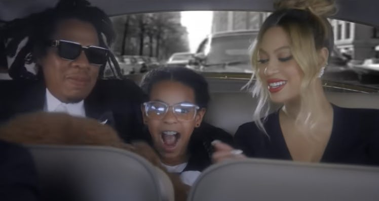 JAY-Z, Blue Ivy, and Beyoncé in Tiffany & Co.'s "Date Night" short film.