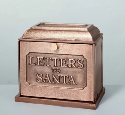 This metal letters to Santa mailbox is part of the Hearth & Hand collection at Target.