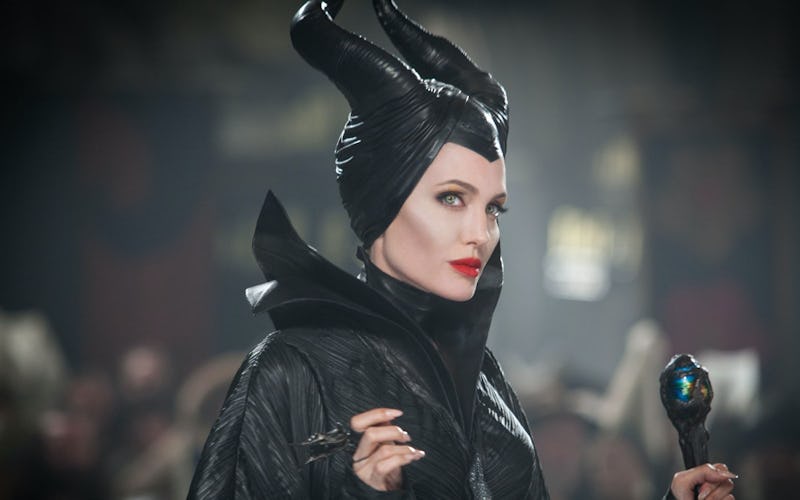 Angelina Jolie transforms the villainous Maleficent to a warm lovable mother figure in the live-acti...