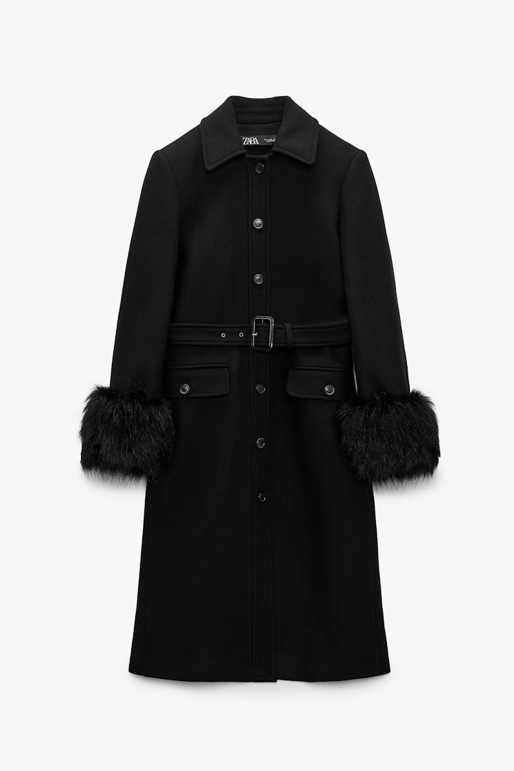 Fitted Wool Blend Coat from Zara.