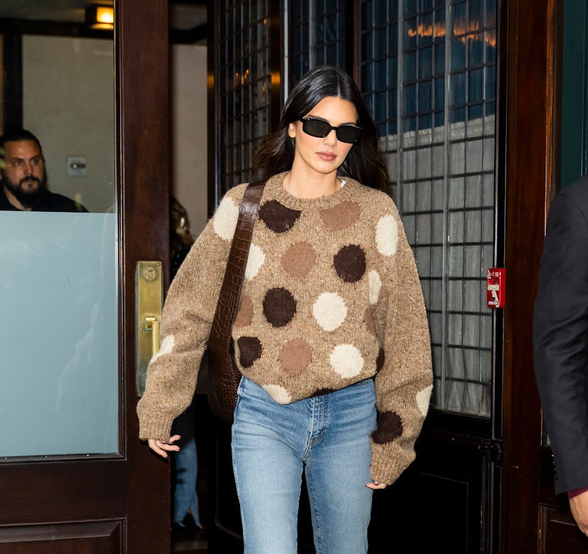 Kendall Jenner is seen in Tribeca on October 13, 2021 in New York City.