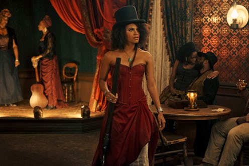 Zazie Beetz as Mary Fields (aka Stagecoach Mary) in 'The Harder They Fall.'