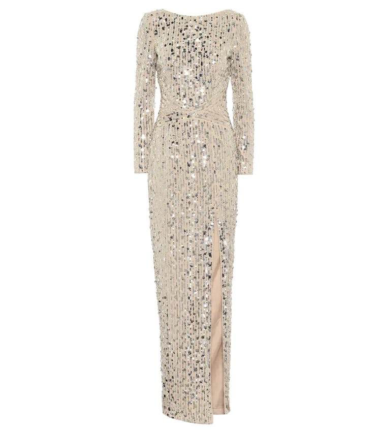 Sequined gown from RASARIO, available to shop on Mytheresa.