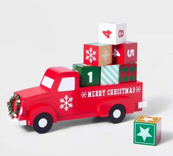 This Red Truck with Countdown Blocks Advent Calendar is available from Target's Wondershop collectio...