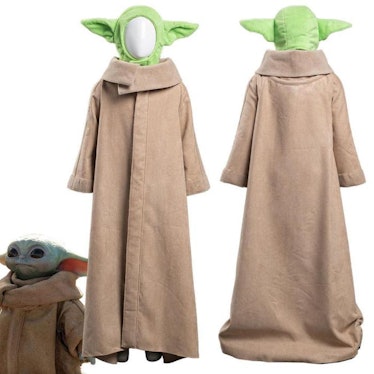The Mandalorian - Baby Yoda Robe Hat Outfits Halloween Carnival Suit Cosplay Costume