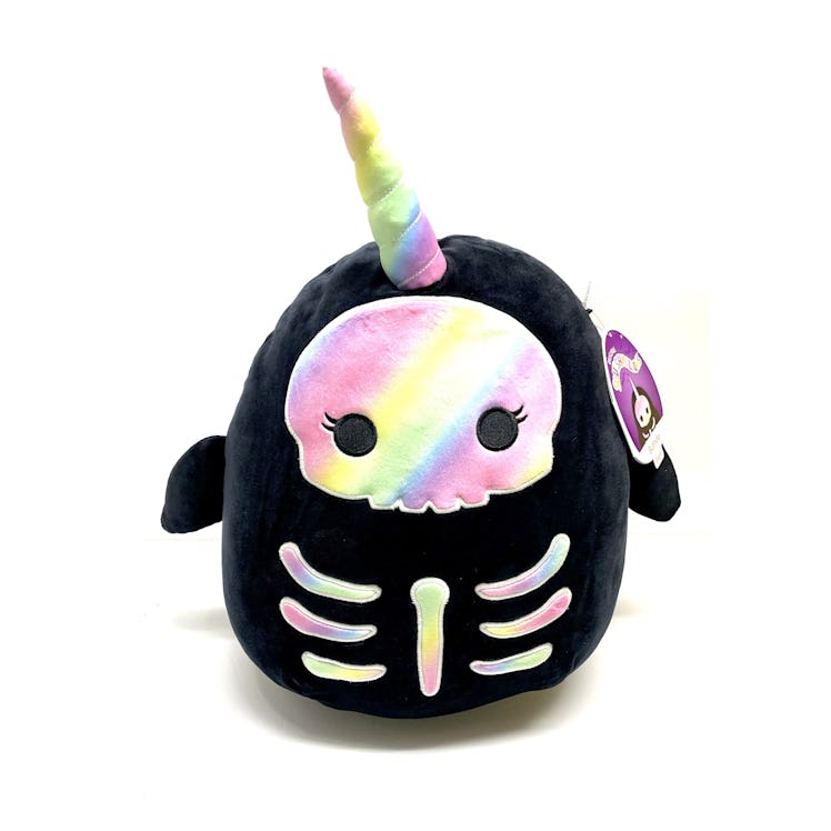 Kellytoy  Squishmallow Plush 12-Inch Bufinda the Skeleton Narwal