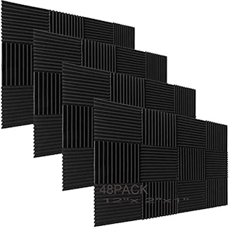 XIN&LOG Acoustic Foam Panel Soundproofing Wall Tiles (48-Pack)