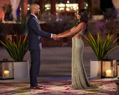 Michelle Young and Joe Coleman meeting during the premiere of 'The Bachelorette'