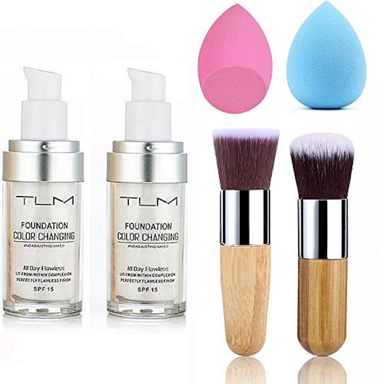 TLM Color Changing Foundation with Brushes and Sponges