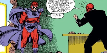 Magneto with another Marvel villain, Red Skull.