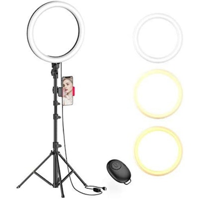 Erligpowht 10" Selfie Ring Light with Tripod Stand & Cell Phone Holder