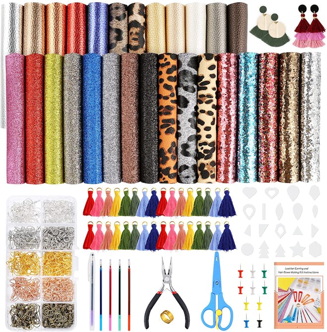 Caydo Faux Leather Earring-Making Kit