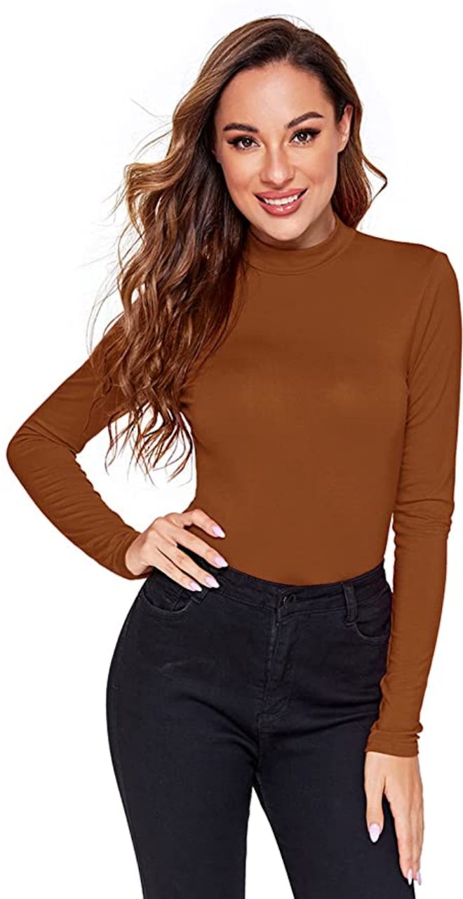 Verdusa Mock Neck Long-Sleeved Tee