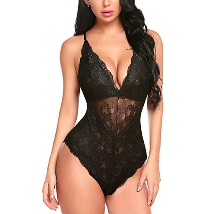 Avidlove Deep V Lacy Bodysuit